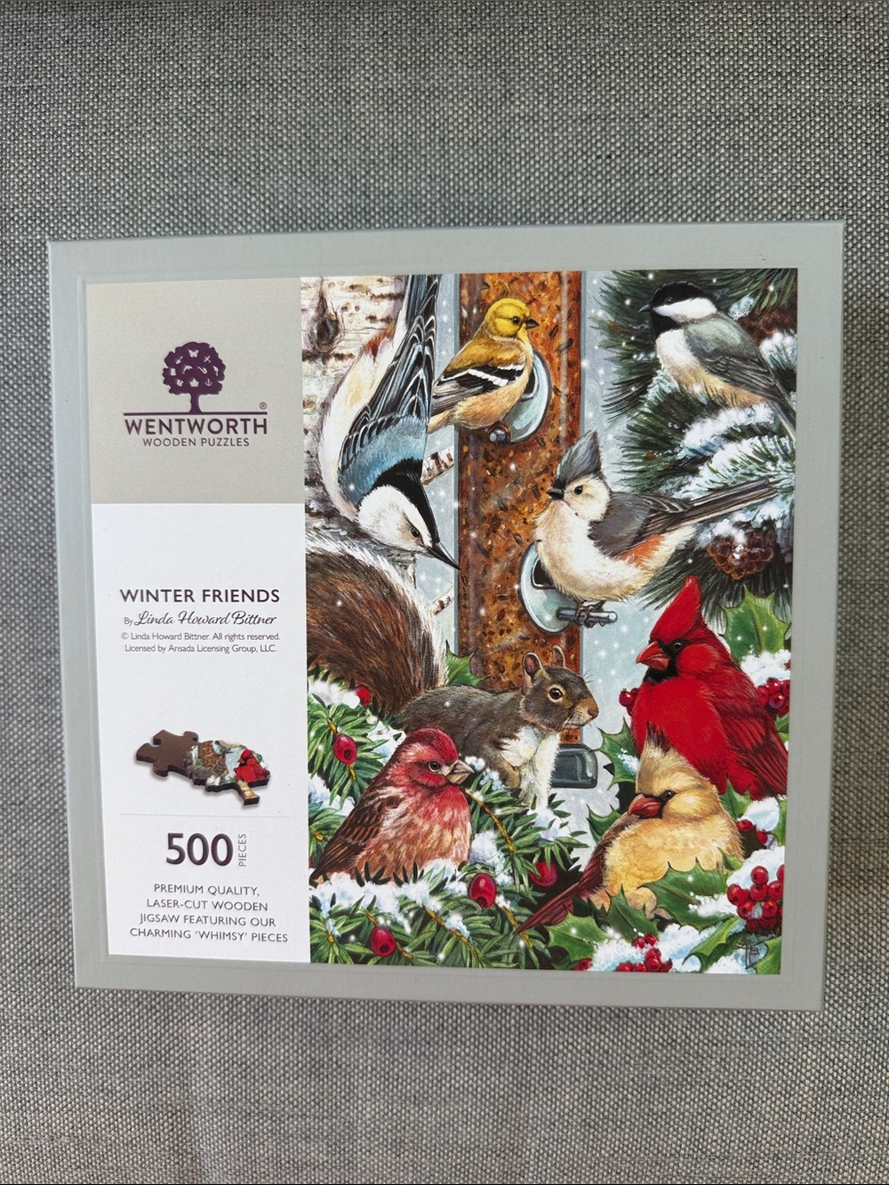 Wentworth Winter Friends 500-Piece Puzzle - Red, Brown, White, Green